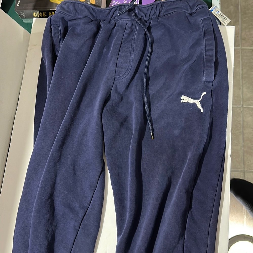 Blue large mens pants puma in good shape